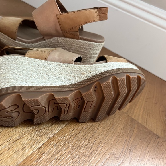 Sorel Tan Wedge Sandals - Picture 4 of 9
